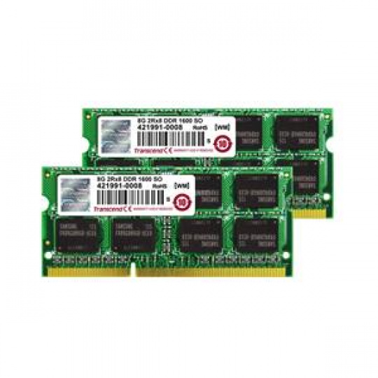 Transcend SODIMM DDR3 16GB KIT(8GBx2), 1600MHz 2Rx8 pro Apple iMac