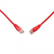 Solarix Patch kabel CAT5E UTP PVC 0,5m červený non-snag-proof C5E-155RD-0,5MB