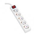 OMEGA Prodlužovací zásuvková lišta s 5 zásuvkami WITH BASIC SURGE PROTECTION 5,0M 16A 5 SOCKET TYPE F SCHUKO GERMAN WHIT