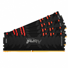Kingston FURY Renegade/DDR4/64GB/3200MHz/CL16/4x16GB/RGB/Black Kingston FURY Renegade/DDR4/64GB/3200MHz/CL16/4x16GB/RGB/Black
