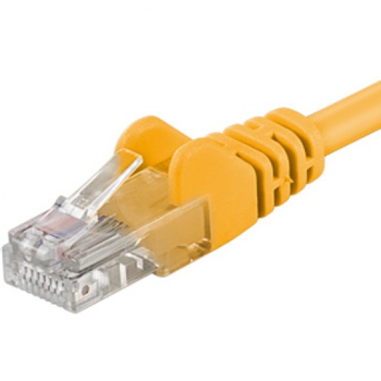 PremiumCord Patch kabel UTP RJ45-RJ45 level CAT6, 10m, žlutá