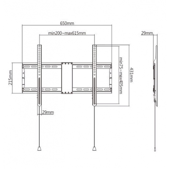 GEMBIRD Držák TV WM-80F-01, 37"-80" (70kg)