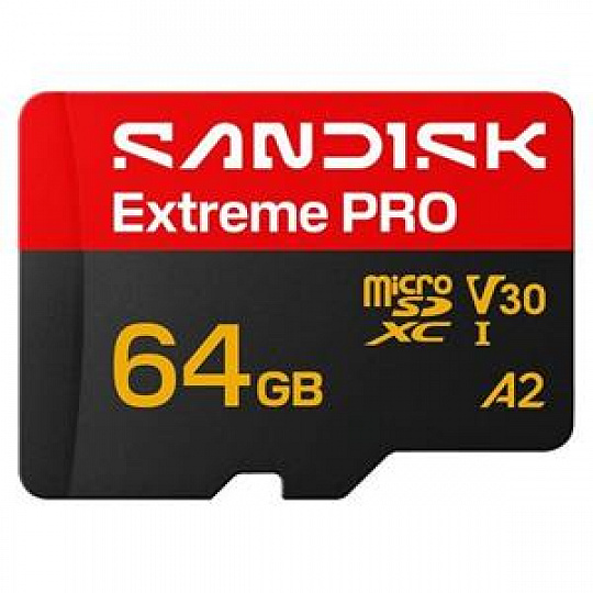 SanDisk Extreme PRO microSD UHS-I 64GB 200MB/s(R) / 90MB/s(W) SanDisk Extreme PRO microSD UHS-I 64GB 200MB/s(R) / 90MB/s(W)