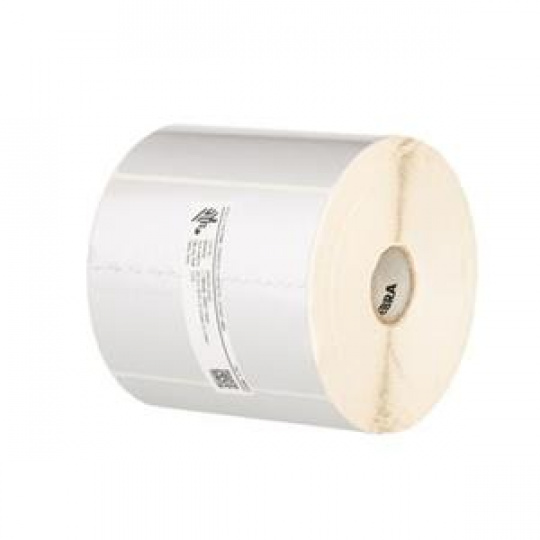 Zebra Label, Polyester, 101.6mmx50.8mm; Thermal Transfer, Z-ULTIMATE 3000T SILVER, Permanent Adhesive, 25mm Core