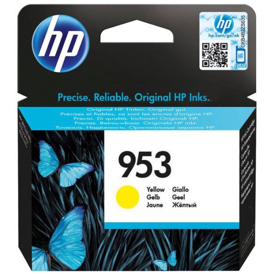 HP 953 žlutá inkoustová kazeta, F6U14AE