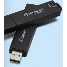 Kingston IronKey D300/32GB/USB 3.1/USB-A/Černá