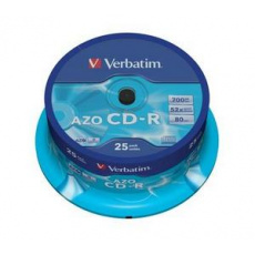 VERBATIM CD-R(25-Pack)Cake/Crystal/52x/700MB