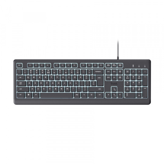 TRUST Primo Illuminated/Drátové USB-C/CZ/SK/Černá