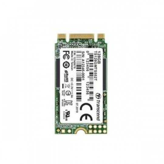 TRANSCEND MTS552T 128GB Industrial 3K P/E SSD disk M.2, 2242 SATA III 6Gb/s (3D TLC) B+M Key, 560MB/s R, 510MB/s W