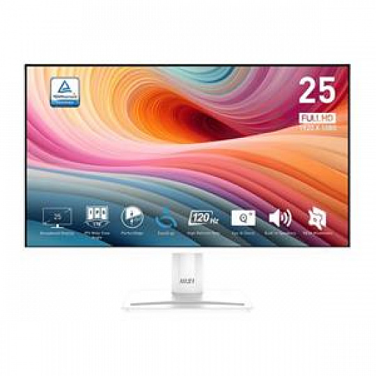MSI monitor PRO MP251W E14A 24,5" IPS/FHD/144Hz/1ms/HDMI/DP/VGA/bílá MSI monitor PRO MP251W E14A 24,5" IPS/FHD/144Hz/1ms/HDMI/DP/VGA/bílá