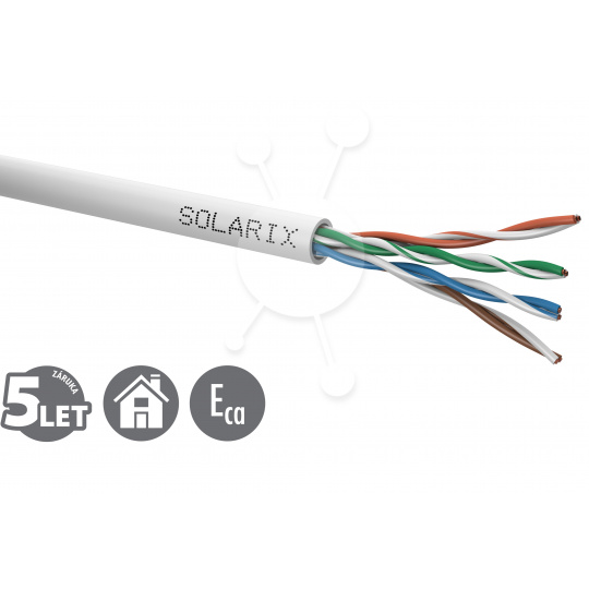Instalační kabel Solarix CAT5E UTP PVC Eca 1000m/cívka SXKD-5E-UTP-PVC