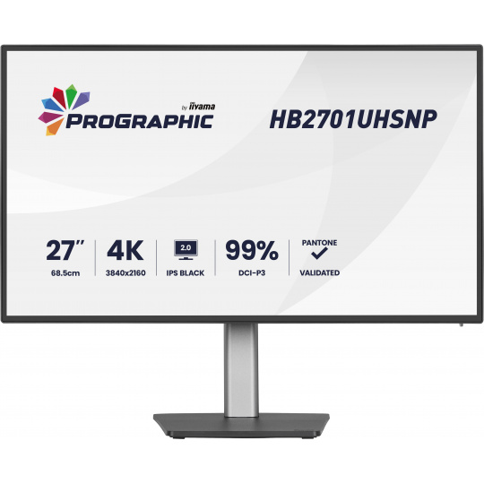 iiyama ProGraphic/HB2701UHSNP-B1/27"/IPS/4K UHD/60Hz/4ms/Černá/3R iiyama ProGraphic/HB2701UHSNP-B1/27"/IPS/4K UHD/60Hz/4ms/Černá/3R