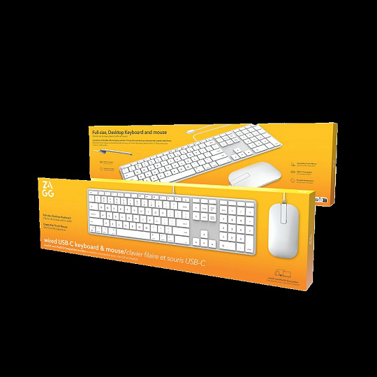 Wired USB-C Keyboard & Mouse Apple Silver UK