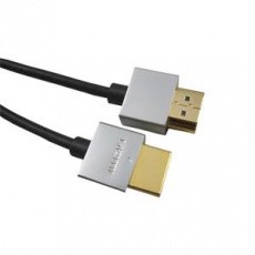 PremiumCord Slim HDMI 2.0 High Speed + Ethernet kabel, zlacené konektory, 0,5m
