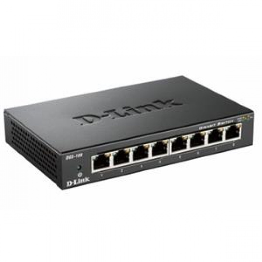 D-Link DGS-108/E 8-port 10/100/1000 Gigabit Metal Housing Desktop Switch