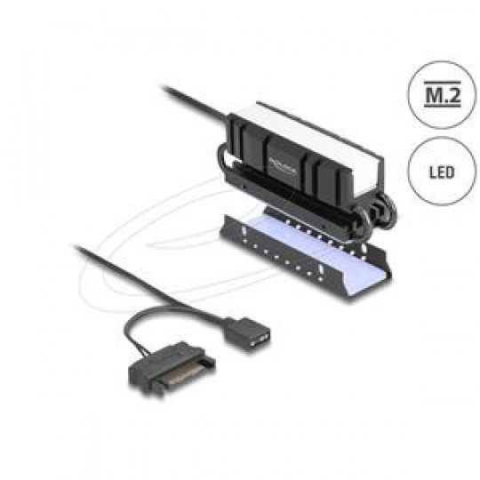 Delock M.2 Chladič pro SSD 2280 s RGB LED osvětlením Delock M.2 Chladič pro SSD 2280 s RGB LED osvětlením