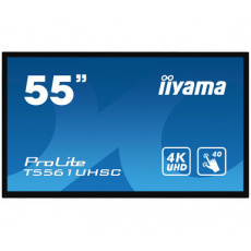 55"iiyama T5561UHSC-B: IPS, 4K, 420cd/m2, VGA, DVI, HDMI, DP, 24/7, černý, 55"iiyama T5561UHSC-B: IPS, 4K, 420cd/m2, VGA, DVI, HDMI, DP, 24/7, černý,