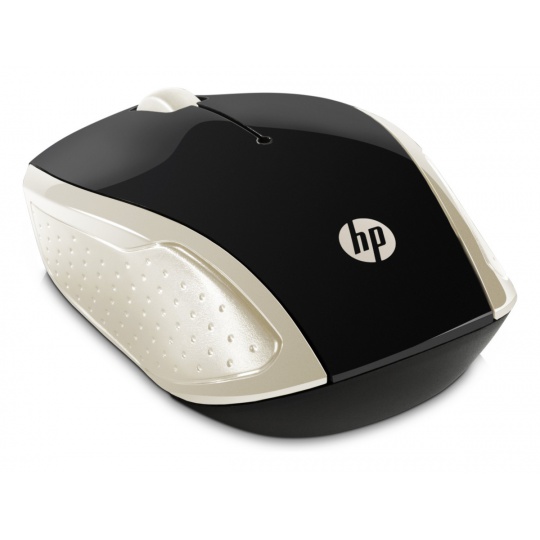 myš HP 200 Wireless Mouse Silk Gold, černo-zlatá
