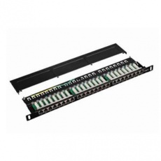 DATACOM Patch panel 19" STP 24 port CAT6 LSA 0.5U BK (3x8p) DATACOM Patch panel 19" STP 24 port CAT6 LSA 0.5U BK (3x8p)