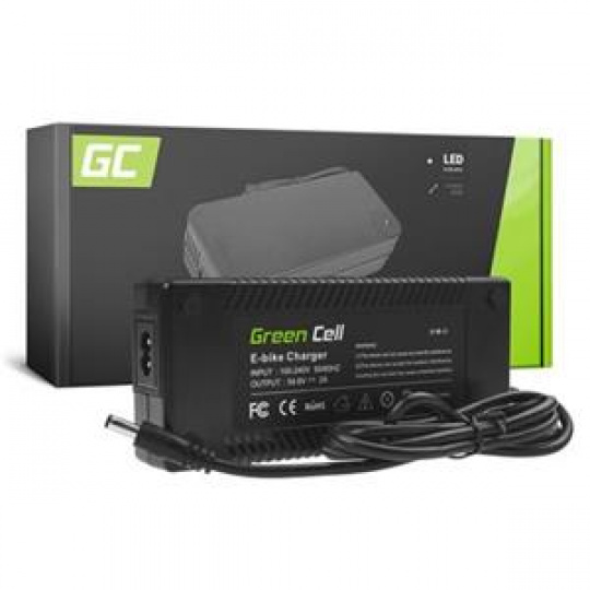 Green Cell® Nabíječka  54,6V 2A Ebike pro 48V Li-Ion baterii 5,5 * 2,1 mm zástrčka EU verze