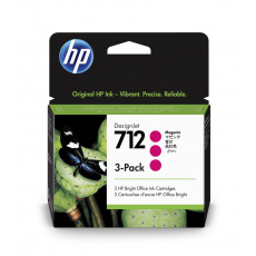 HP 712 Ink. náplň purpurová, trojbalení; 3ED78A