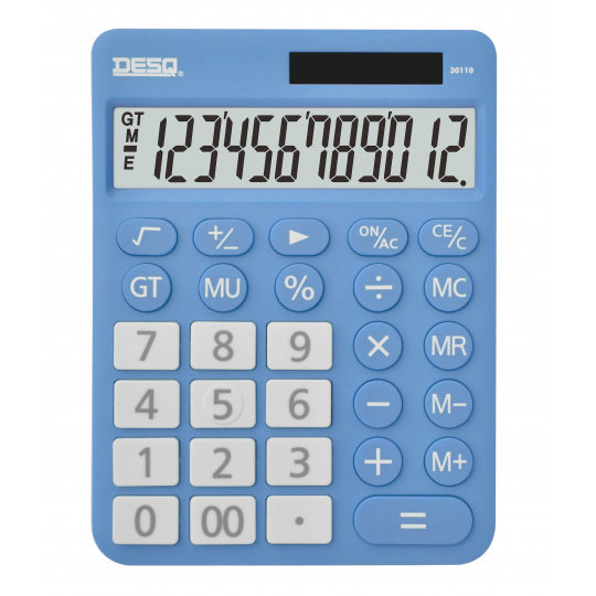 Kalkulačka DESQ XL, světle modrá