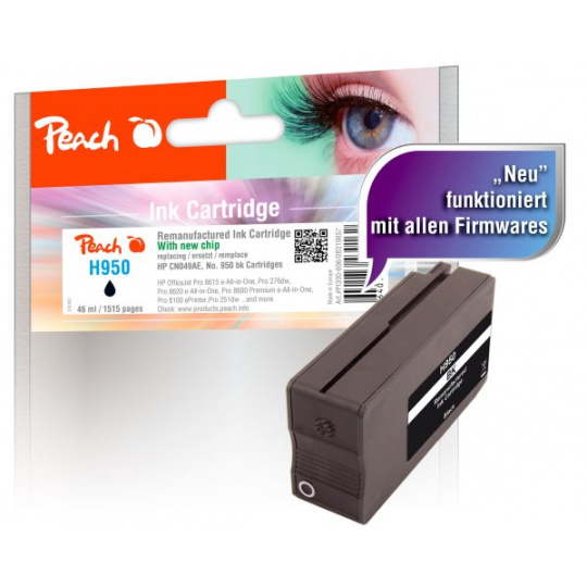 PEACH kompatibilní cartridge HP No. 950, černá, PI300-696, 46ml