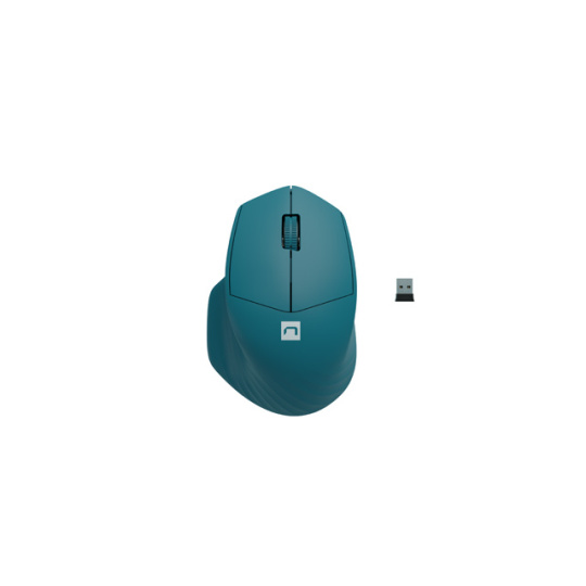Natec optická myš SISKIN 2/1600 DPI/Kancelářská/Optická/Pro praváky/Bezdrátová USB + Bluetooth/Modrá