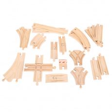 Příslušenství Bigjigs Rail Dřevěné koleje set 25 dílů Příslušenství Bigjigs Rail Dřevěné koleje set 25 dílů