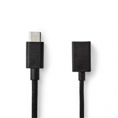 Nedis CCGB61710BK02 - USB 3.0 Kabel | Typ-C Zástrčka - A Zásuvka | 0,15 m | Černá barva Nedis CCGB61710BK02 - USB 3.0 Kabel | Typ-C Zástrčka - A Zásuvka | 0,15 m | Černá barva