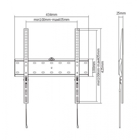 GEMBIRD Držák TV WM-55F-02, 32"-55" (40kg)