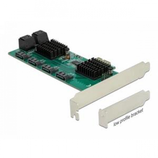 Delock Karta PCI Express x1 SATA se 8 porty - Low Profile