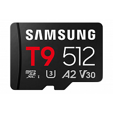 Samsung T9/Micro SDXC/512GB/UHS-I U3 / Class 10/+ Adaptér/Černá Samsung T9/Micro SDXC/512GB/UHS-I U3 / Class 10/+ Adaptér/Černá