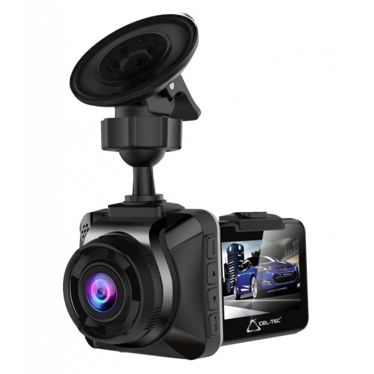 Kamera do auta CEL-TEC E04, autokamera, palubní záznamová kamera, černá