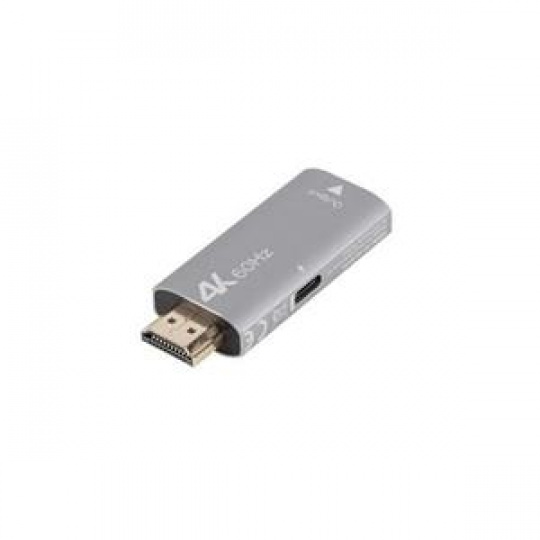 LANBERG ADAPTÉR HDMI(M)->DISPLAYPORT(F) 4K STŘÍBRNÝ