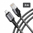 AXAGON ADE-CM20, USB-C Gigabit Ethernet adaptér s integrovaným síťovým CAT6 kabelem RJ-45 (2m)