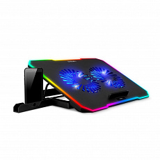 EVOLVEO CoolPro, chladící podložka pod notebook, 2x ventilátor, RGB podsvícení, černá EVOLVEO CoolPro, chladící podložka pod notebook, 2x ventilátor, RGB podsvícení, černá