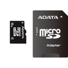 Adata/micro SD/8GB/10MBps/Class 4/+ Adaptér Adata/micro SD/8GB/10MBps/Class 4/+ Adaptér