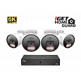 iGET HGNVK88604 - Kamerový MegaHD 6K PoE SMART set, 8CH NVR + 4xIP 6K kamera, zvuk, AI detekce
