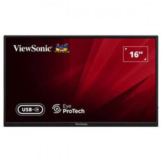 Viewsonic VA1650 přenosný 16" 1920x1080@60Hz/250cd/7ms/60Hz/HDMI/USB-C/Repro Viewsonic VA1650 přenosný 16" 1920x1080@60Hz/250cd/7ms/60Hz/HDMI/USB-C/Repro