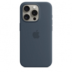iPhone 15 Pro Silicone Case with MS - Storm Blue iPhone 15 Pro Silicone Case with MS - Storm Blue