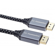 PremiumCord DisplayPort 1.4 přípojný kabel, kovové a zlacené konektory, 0,5m PremiumCord DisplayPort 1.4 přípojný kabel, kovové a zlacené konektory, 0,5m
