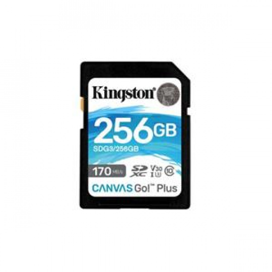 KINGSTON 256GB SDXC Canvas Go! Plus 170R/90W CL10 U3 V30
