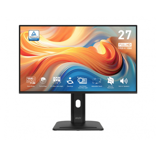 MSI Pro/MP275PG E14/27"/IPS/FHD/144Hz/1ms/Černá/2R MSI Pro/MP275PG E14/27"/IPS/FHD/144Hz/1ms/Černá/2R