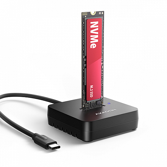 AXAGON ADSA-M2C11L, USB-C 10Gbps dokovací stanice pro 1× M.2 NVMe SSD
