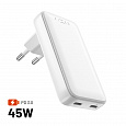 GaN nabíječka FIXED Slim, 45W, PD2.0, 2xUSB -C