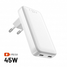 GaN nabíječka FIXED Slim, 45W, PD2.0, 2xUSB -C GaN nabíječka FIXED Slim, 45W, PD2.0, 2xUSB -C