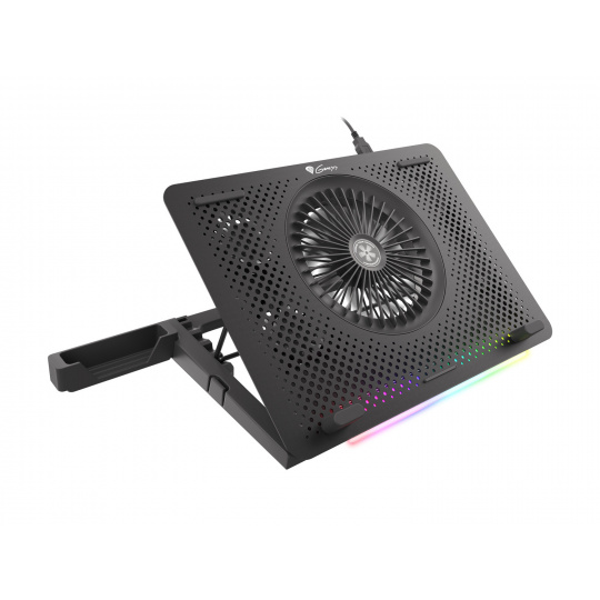 Chladící podložka pro NB Genesis Oxid 450 RGB do 15.6", hliníkové tělo