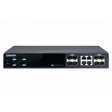 QNAP řízený switch QSW-M804-4C: 8x 10G port SFP+ (4x SFP+ a 4x kombinované SFP+ / RJ-45)