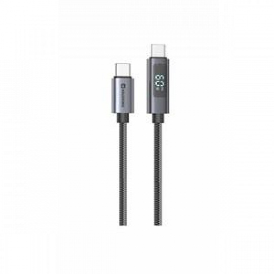 SWISSTEN LCD KABEL USB-C / USB-C 1 M ČERNÝ